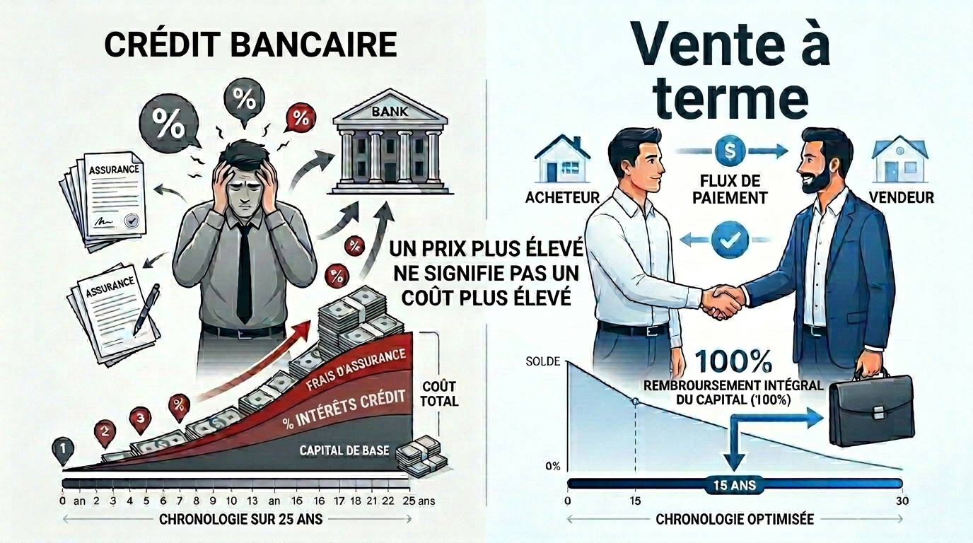 différence entre crédit bancaire et vente à terme